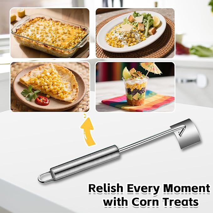 Corn peeler for corn on the cob - 2025 Heavy Duty Stainless Steel corn husker tool with Comfort Grip Handle Efficient Peeler for Fresh Corn | Home Kitchen, Restaurant & Outdoor Use(1 PCS)
