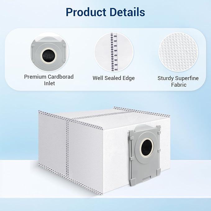 14Pcs Activated Dust Bags,Compatible with Ecovacs Deebot X8 Pro Omni/T50 Pro Omni/T80 Omni/X9 Pro Omni/Yeedi S14 Plus Robot Vacuum, 3.5L Large Capacity Disposable Replacement Bag