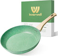Innerwell Nonstick 11 Inch Skillet, Aluminum, Ergonomic Handle, Non-Toxic, Safe, Healthy, Easy Clean, Suitable for All Stovetops