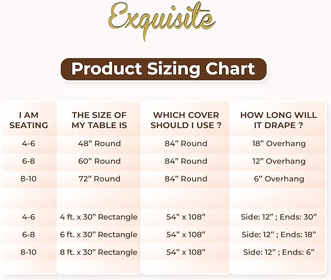 Exquisite 66% Thicker Premium Plastic Table Cloth Rectangle Table Cover 0.5 Mil 6 Pack Gold Table Cloth 54 Inch x 108 Inch Disposable Tablecloth Won't Tear Easily Like Cheap Thin Brands