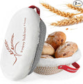 Banneon Bread Proofing Basket Set - Oval & Round Bread Baskets, 9 Inch & 10 Inch, Proofing Baskets for Sourdough Bread Baking, Cotton Rope Sourdough Proofing Basket - With Liner & Cloth Cove