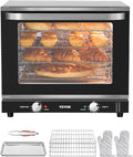VEVOR Commercial Countertop Oven, 66L 4-Tier Toaster Ovens with Tempered Glass Door, Wire Racks Clip Tray Gloves, 2800W Electric Stainless Steel Baking Ovens for Restaurant Bakery (AC208~240V,60Hz)