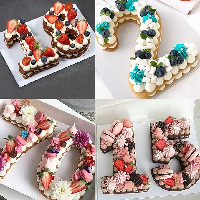 Ducodocu Large Silicone Number Cake Mould 3D Novelty Cake Pan DIY Baking Mold for Birthday Anniversary Number of 7