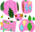 Leaf Silicone Mold Maple Leaf Candy Molds Fern Leaves Fondant Molds for Cake Decoration Polymer Clay
