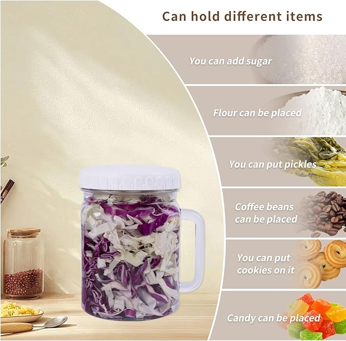 2 Pack Large Mason Jars Wide Mouth,74 oz Airtight Glass Jars with Lids, Food Storage Canisters for Fridge, Glass Canisters for Candy,Pickles, Sugar, Flour, Cookies, DIY Decor & Party Favors