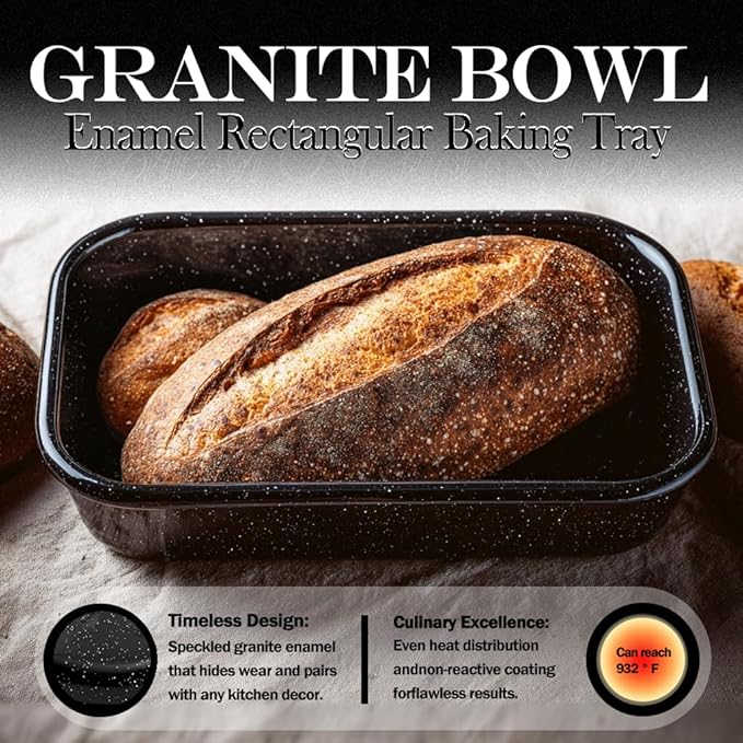 3-Pack Roasting Pans for Ovens Turkey Roaster Pan set Deep Lasagna Baking Pan,17/15/13Inch Spotted Enamel Steel Vessel Used for Cake Dinners Cooking Safe Easy to Clean Bakeware Merry Christmas Gift