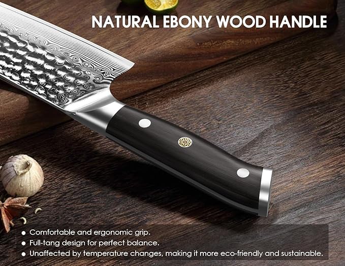 BRODARK Paring Knife, Damascus Utility Knife 5 inch, Japanese VG10 Steel Core Ultra Sharp Peeling Knife with Ebony Handle, Hand Made with Gift Box, Holiday Gifts
