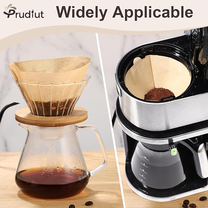 120 Count #4 Cone Coffee Filters 8-12 Cups, Disposable Natural Coffee Filters 4 Cone Paper Unbleached 4 Filters Paper Compatible with Ninja, Drip and Pour Over Coffee Maker