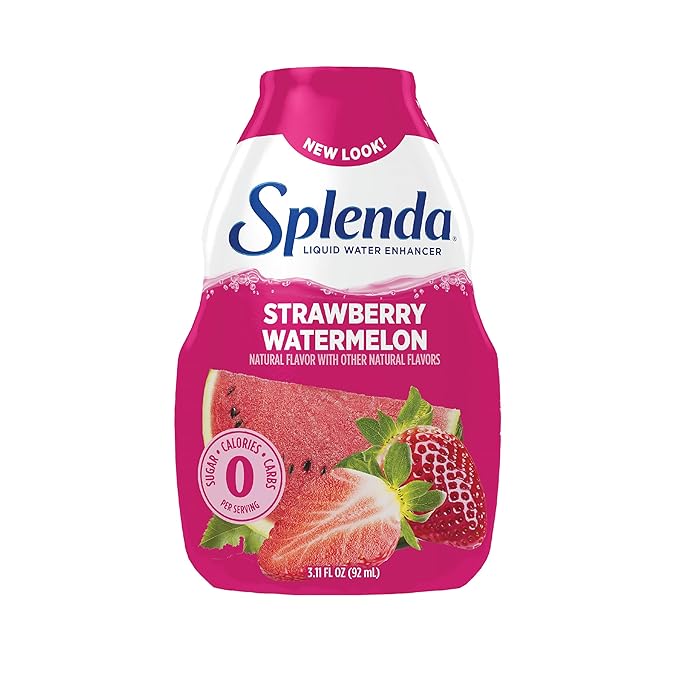 SPLENDA Liquid Water Enhancer Drops, Sugar Free, Zero Calorie, Natural Flavor, Concentrated Drink Mix, 3.11 Fl Oz Each Bottle (Strawberry Watermelon, 1 Pack)