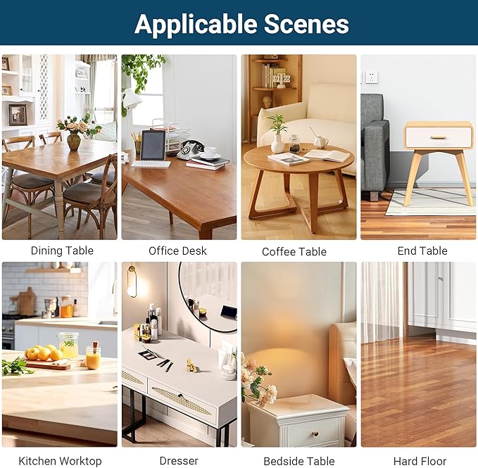 Clear Table Cover Protector Rectangle 40 x 72 Inch, 2.0mm Transparent Plastic Table Protector Waterproof, Anti-Scratch Clear Desk Mat for Office Desktop Dresser Dining Table, FDA Compliant