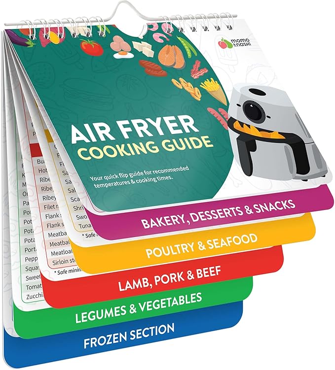 Air Fryer Cheat Sheet Magnets Cooking Guide Booklet - Air Fryer Cookbooks - Air Fryer Liners - Air Fryers Kitchen Gifts Gadgets 2025 and 2026 - Air Fryer Accessories - Air Fryer Cooking Guide