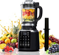 Glass Blenders for Kitchen with Tamper High-Speed Heating Blender – 1500W Motor, 9 Adjustable Speeds, 14 Preset Programs, Nut Milk, Smoothies, Soups, Baby Food, Auto Clean, Ideal for Home & Family Use