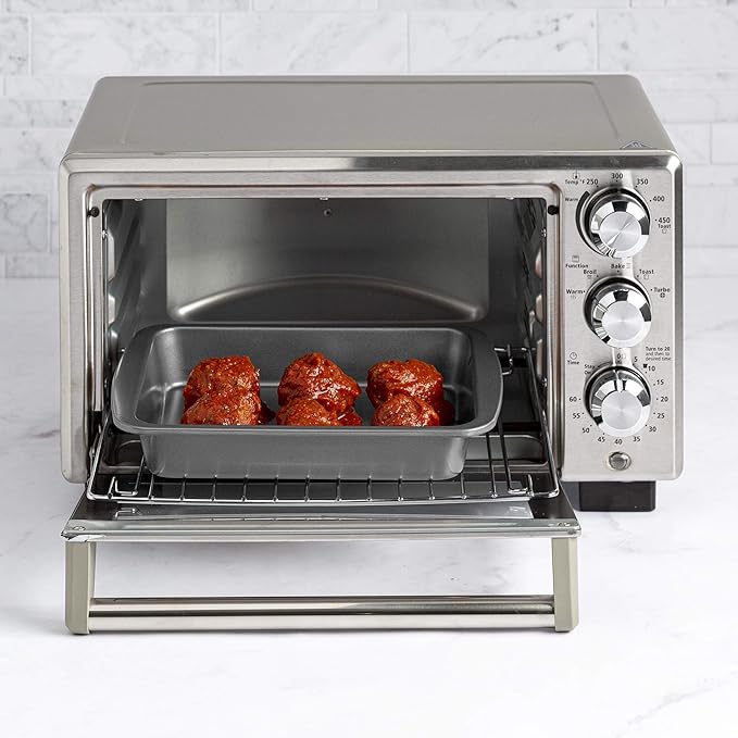 Ecolution Non-Stick Toaster Oven Bakeware Set 4-Piece, Carbon Steel, Easy to Clean and Perfect for Single Servings, Gray (Pack of 6)
