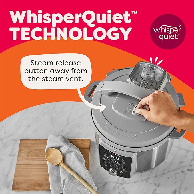 Instant Pot, 8-Quart Whisper Quiet 9-in-1 Electric Pressure Cooker, Slow Rice Cooker, Steamer, Sauté, Yogurt Maker, Warmer & Sterilizer, App With Over 800 Recipes, Stainless Steel, Duo Plus
