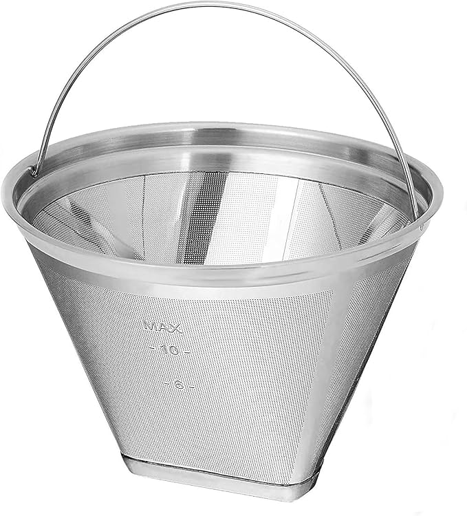 Coffee Filter 4 Cone Coffee Filter Reusable fit for Cuisenart Ninja Hamilton Beach Brewer (Not Applicable to Ninja CE251,Ninja CF200)