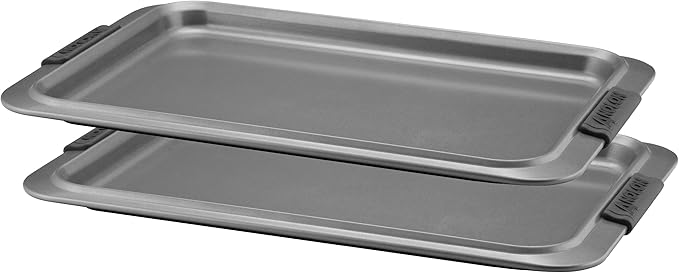 Anolon Advanced Nonstick Bakeware with Grips, Nonstick Cookie Sheet / Baking Sheet - 11 Inch x 17 Inch, Gray