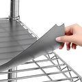 Shelf Liners for Wire Shelf System: Set of 5 in Graphite: 18 x 60 inch: Plastic Wire Shelving Shelf Mats