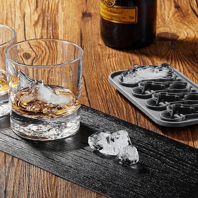 Nax Caki 3D Motorcycle Ice Cube Tray, Large Silicone Fun Shapes Ice Cube Mold for Whiskey, Cocktails, Bourbon, Motorcycle Gifts for Men Holiday Stocking Stuffers