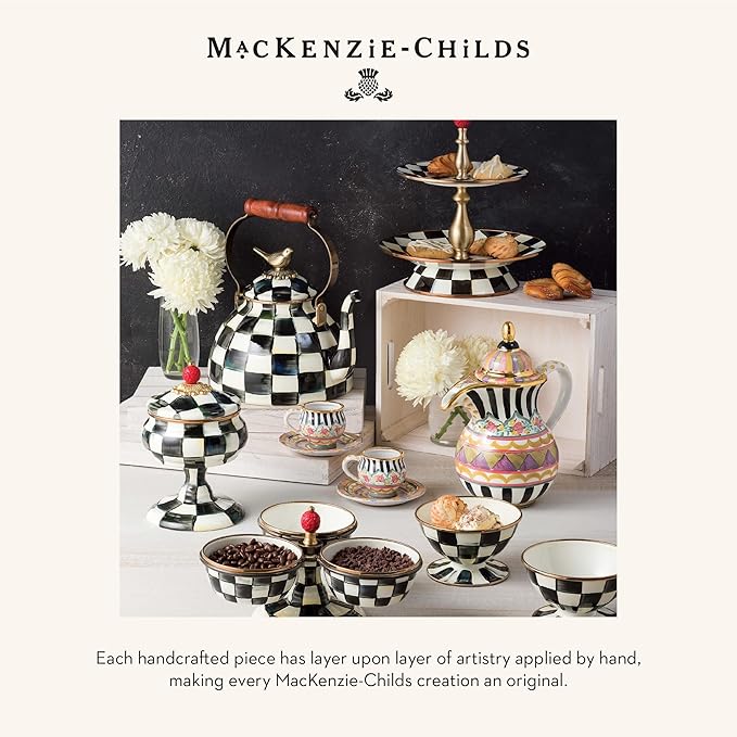 MACKENZIE-CHILDS Courtly Bear Cookie Jar, Cute Cookie Jar for Kitchen or Dining Room