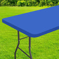 homing Rectangle Table Cloth Cover, Waterproof Polyester Elastic Fitted Tablecloth, Fits for 8 Foot Folding Tables, Washable Table Protector for Picnic, Camping, Outdoor (Blue, 30" x 96")