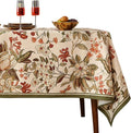 ISAENNE Designer Bohemian Square Table Cloth,Linen Colorful Floral Pattern Tablecloth,Fall Wrinkle Resistant Decorative Tablecloths for Dining Thanksgiving Kitchen Party,67"*67"-Grace A