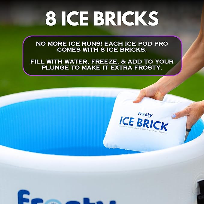 Ice Pod Pro Cold Plunge - Inflatable Ice Tub for Cold Water Therapy - Pro Grade Cold Plunge with Water Chiller Compatibility - The Ice Pod Cold Plunge Tub for Ice Bath & Ice Plunge (Light Gray)