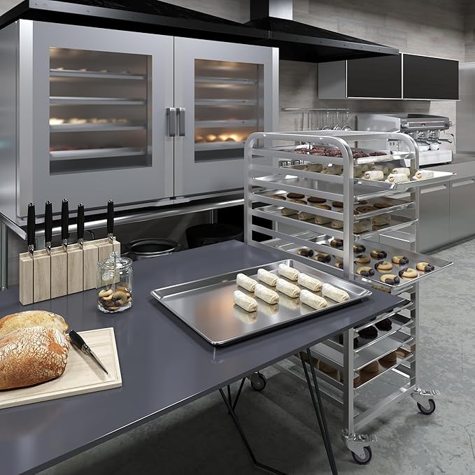 18 in. x 26 in. 19 Gauge Full Size Aluminum Bun. / Sheet Pan. Pack of 12