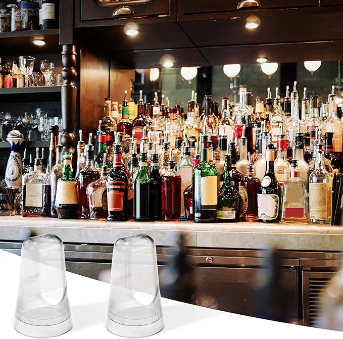 Chengu 80 Pieces Liquor Bottle Toppers for Liquor Pour Bottle Covers Universal Pour Dispenser Bar Dust Translucent Rubber Spout Covers for Home Kitchen Tools Supplies