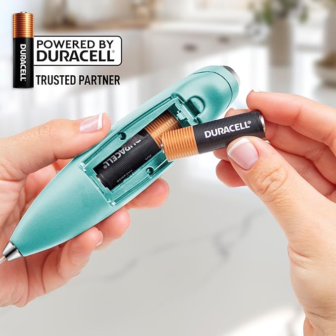 Zulay Kitchen Powerful Milk Frother Wand With 4 AA Duracell Batteries - Ultra Fast Handheld Drink Mixer - Electric Whisk Foam Maker for Coffee, Lattes, Cappuccino, Matcha & Creamer - Fresh Mint