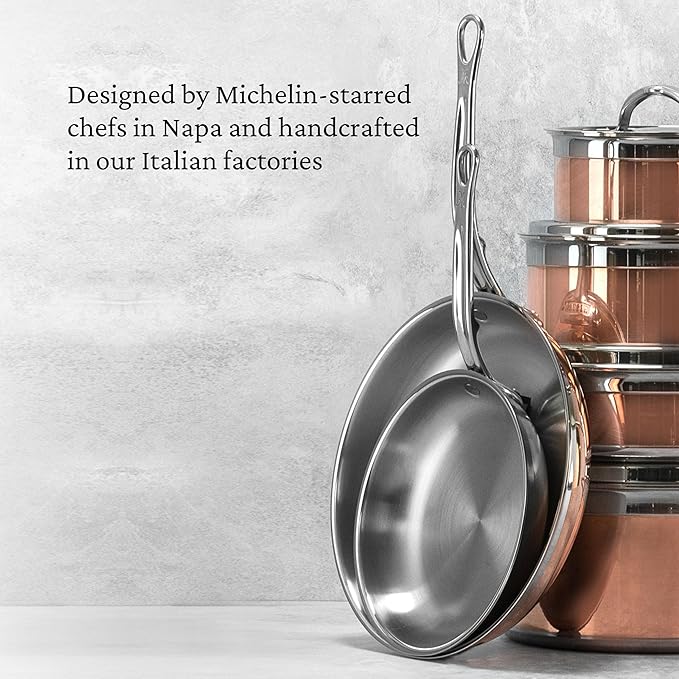 Hestan - CopperBond Collection - 100% Pure Copper Frying Pan, Induction Cooktop Compatible, 12.5-Inch