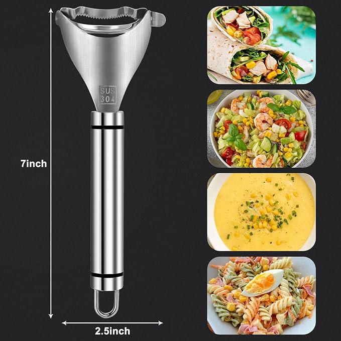 Corn Peeler, Corn Peeler for Corn on the Cob, 304 Stainless Steel Corn Cob Peeler, Corn Cob Stripper Tool, Quickly Remove Corn Kernels from Corn Cobs, Kichen Gadget