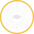 17.75 Inch Round Silicone Pastry Mat | Non Stick BPA-Free | Metric & Imperial Guides | Oven Microwave Freezer Dishwasher Safe - 450 °F to -40 °F