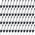 48 Pcs Stainless Steel Bottle Pourers Tapered Liquor Pourers with Rubber Dust Caps Tapered Spouts Set Bar Supplies Vinegar Bottle Dispenser Wine Liquor Spout for Oil Beer Drink Water