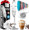 Zulay Kitchen Milk Frother with Patented Tornado Triple Whisk – Handheld Foam Maker for Coffee, Lattes, Matcha & Hot Chocolate – Rich, Creamy Froth in Seconds