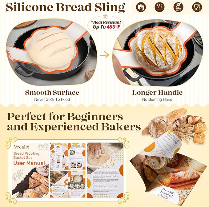 Sourdough Starter Kit, Sourdough Bread Baking Supplies, Sourdough Kit for Modern Home and Kitchen, Sourdough Bread Basket, Sour Dough Kit, Bread Making Tools Kit Gifts for Bakers Women Wife Mom