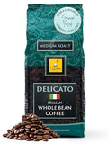 Filicori Zecchini Italian Espresso Beans – Whole Bean Coffee Medium Roast Arabica & Robusta Blend – Low Acidity, Slow Roasted – Delicato 2.2lb Bag