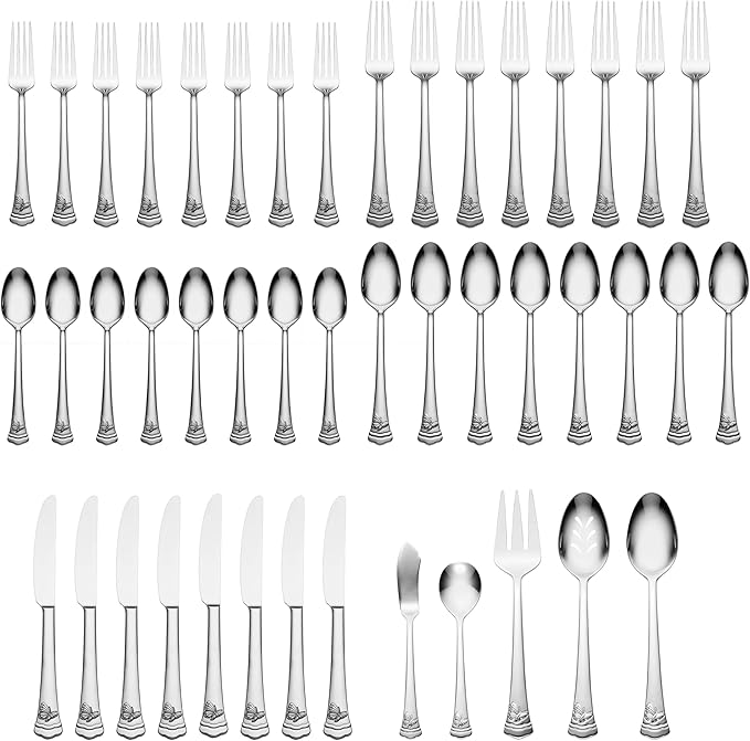 Lenox 896755 Butterfly Meadow II Mirror 65-Piece Flatware Set