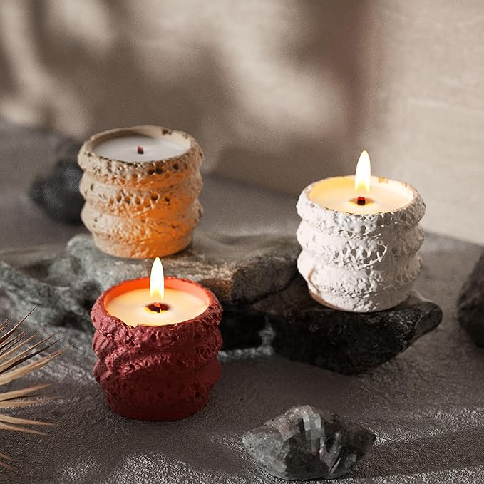 Bottle Resin Mold Candle Holder - Resin Casting Silicone Molds for Home Decor & Candle Making Wave Spiral Mold