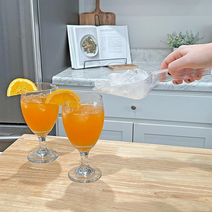 Darware Ice Maker Scoop w/Holder (2-Piece Set); Scooper Accessory for Counter Top Ice Makers and Machines