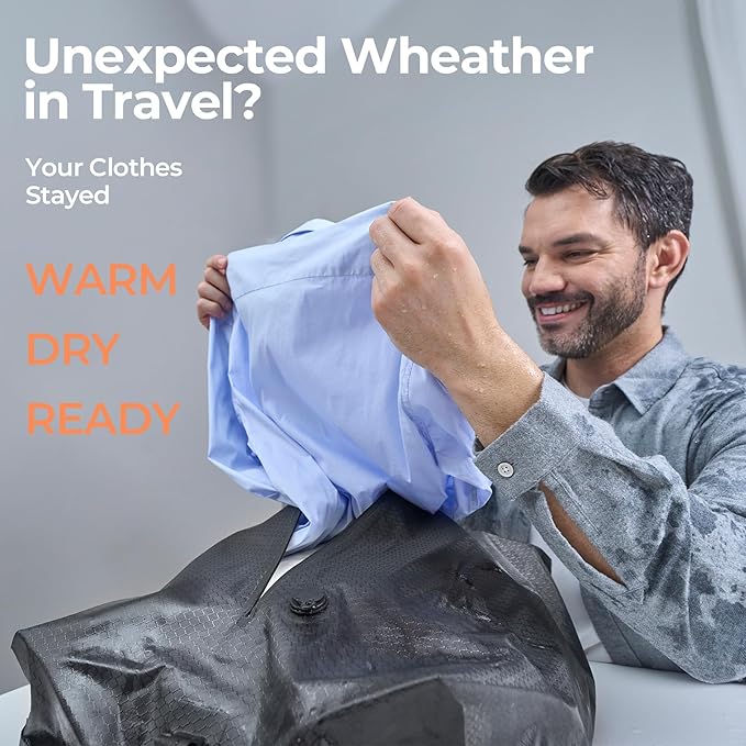Classic Series Vacuum Bags for Travel Luggage with Wireless Pump, Compression Bags for Carry On Suitcases and Backpack, Vacuum Seal Packing cube for Cloth Packing (2PC + PUMP Gray & Blue)