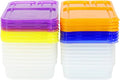 16 Pack - SimpleHouseware 3-Compartment Heavy Duty Bento Lunch Meal Prep Container Boxes, 36 ounces, 4 Color