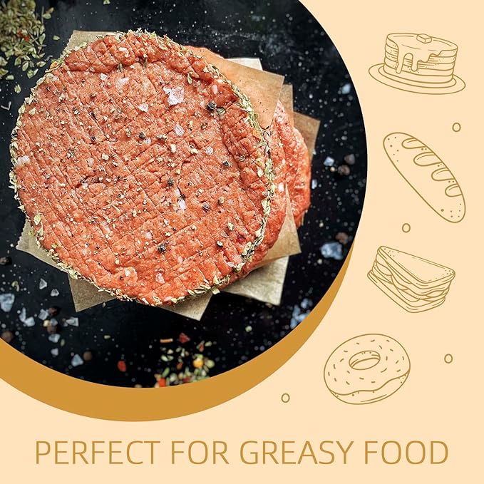 120 Pcs Parchment Paper Sheets, 10"x10" Pre-cut Unbleached Parchment Baking Paper for Air Fryer, Oven, Bakeware, Steaming, Cooking Bread, CupCake, Cookies