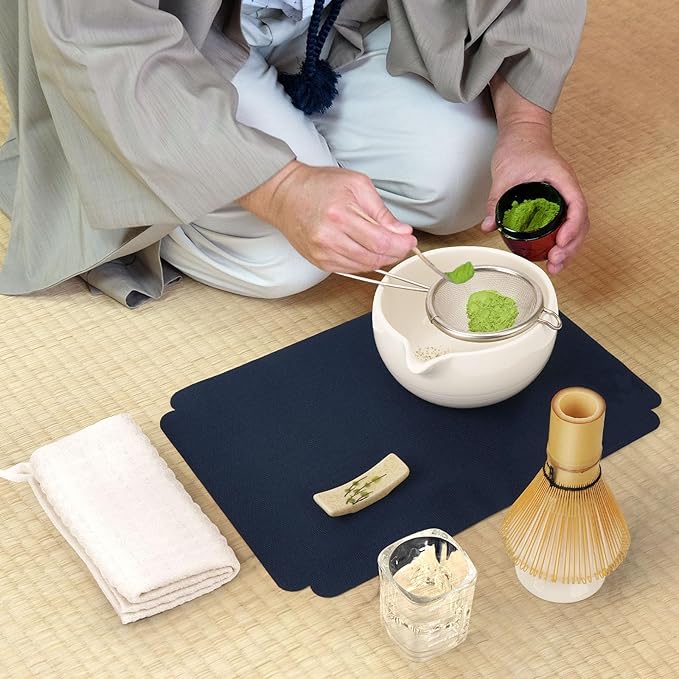 Matcha Tea Kit 10-Pcs Set, Whisk and Bowl with Spout & Measuring Spoon, Japanese Tea Making Tools, White