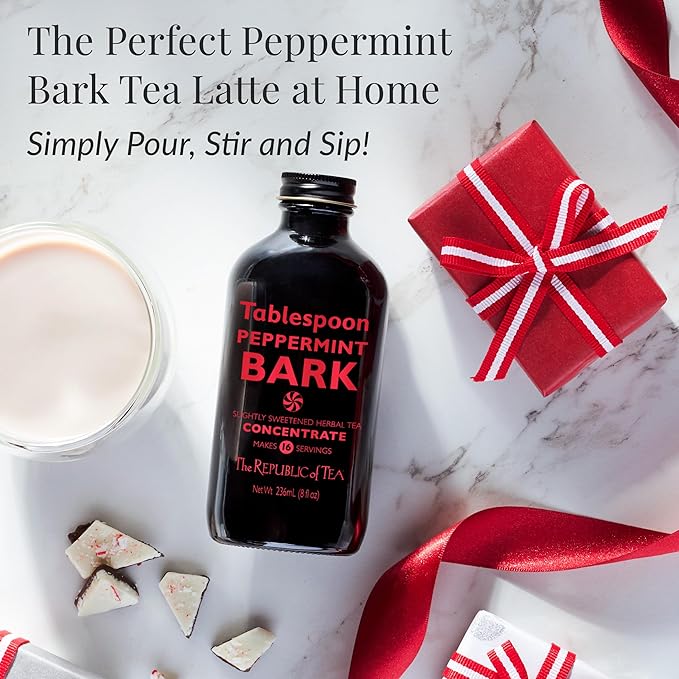 The Republic of Tea – Tablespoon Peppermint Bark, Herbal Tea Concentrate, 8 fl oz -16 Servings