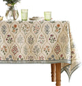 ISAENNE Designer Small Rectangular Tablecloth,Western Linen Colorful Floral Indoor Table Cloth,Wrinkle Resistant Decor Tablecloths for Dining Thanksgiving Kitchen Christmas,55"*71"-Serenity B