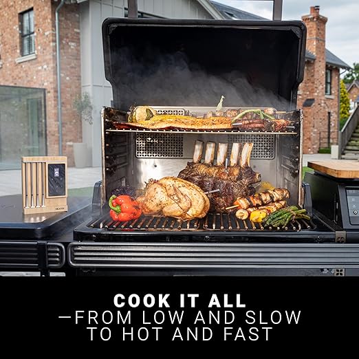 MEATER Pro XL: Wireless Smart Meat Thermometer | 4 Multi-Sensor Probes | Bluetooth & WiFi | 1000°F Heat Resistance | Certified Accuracy for BBQ, Oven, Grill, Smoker, Air Fryer, Deep Fryer, Sous Vide