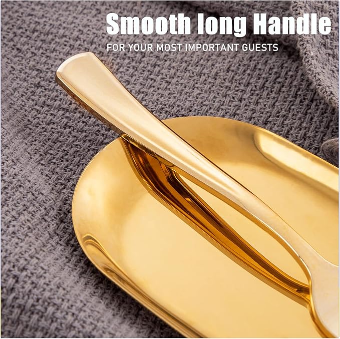 WDF300 Pieces Gold Plastic Silverware - Heavy Duty Disposable Cutlery Set Plastic Gold Silverware Set Includes 100 Forks, 100 Spoons, 100 Knives for Party/Thanksgiving