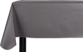Yourtablecloth Heavy Duty Vinyl Rectangle or Square Tablecloth – 6 Gauge Heavy Duty Tablecloth – Flannel Backed – Wipeable Tablecloth with Vivid Colors & Many Sizes 52 x 120 Gray