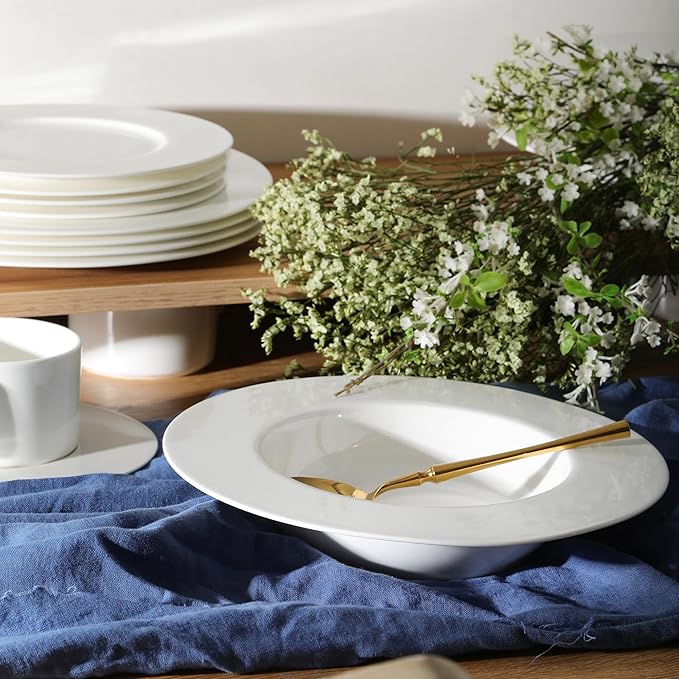 Stone Lain Sylvie 20 Pieces Bone China Dinnerware Set, White