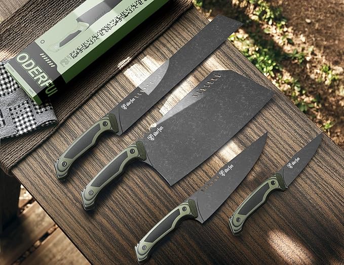 5.5 Inch Kitchen Utility Knife - German Rust-Resistant Full-Tang Steel, G10 Handle - Professional Outdoor Chef Knife for Fruit & Vegetable Slicing, Paring & Tomatoes (Knife For Men)
